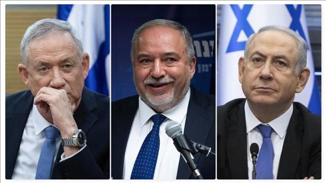 נתניהו, ליברמן וגנץ