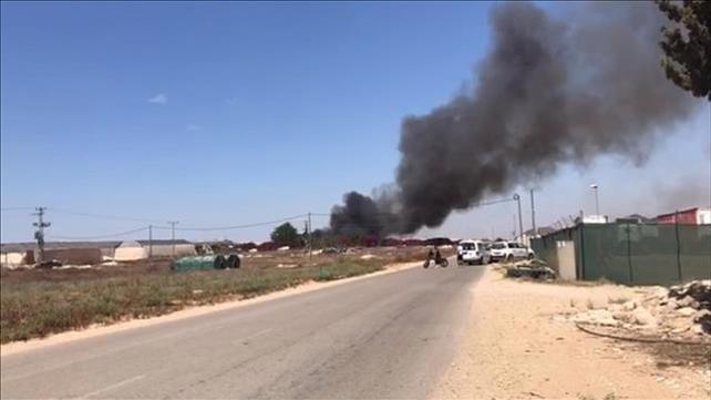 קרוואן שנפגע במועצה אזורית אשכול