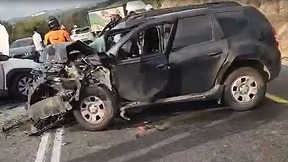אחד מכלי הרכב המעורבים בתאונה סמוך למושב לפידות, 29.08.26תיע