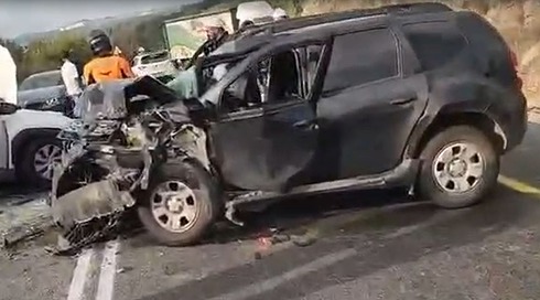 אחד מכלי הרכב המעורבים בתאונה סמוך למושב לפידות, 29.08.26תיע
