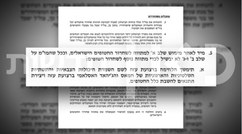 מסמך ההתחייבות שהוצג בקבינט: כך תיראה החזרה ללחימה אם ההסכם יקרוס