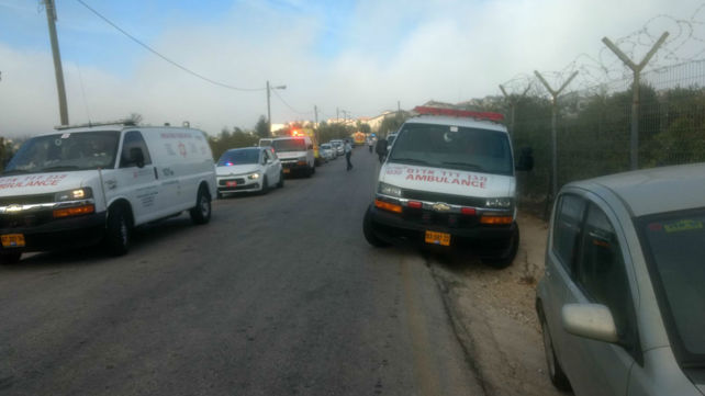 זירת הפיגוע בכניסה להר אדר