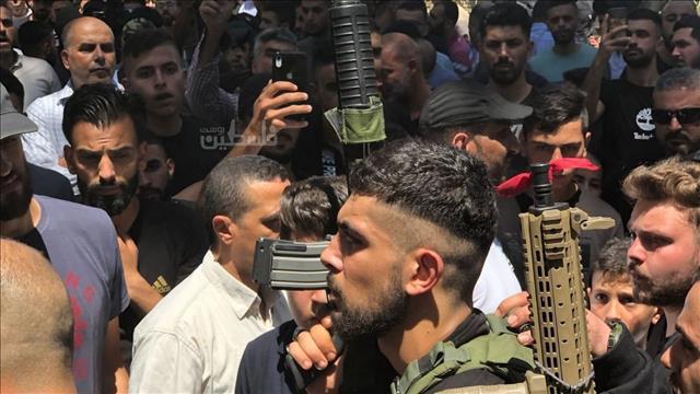 איבראהים א-נאבולסי משתתף בהלווית ההרוגים בשכם 24.07.22