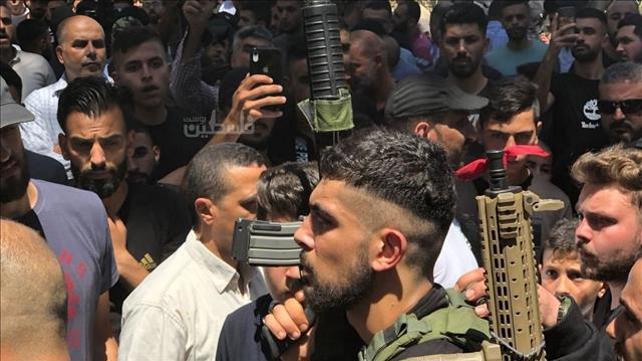 איבראהים א-נאבולסי משתתף בהלווית ההרוגים בשכם 24.07.22