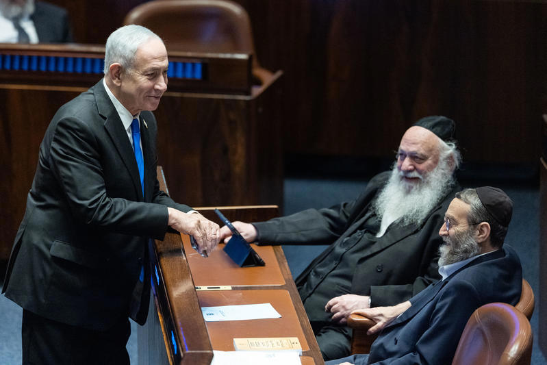 משה גפני, יצחק גולדקנופף, בנימין נתניהו