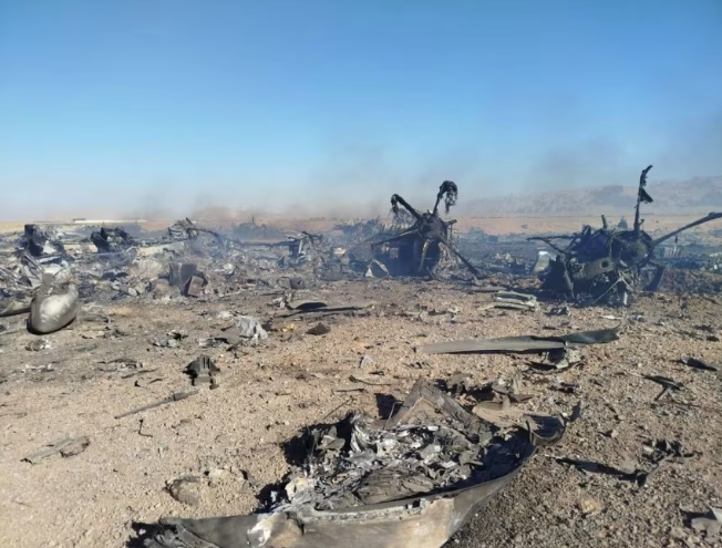 תמונה שפרסמו משמרות המהפכה שמראה לדברי איראן כלי טיס שהופלו בשטחה