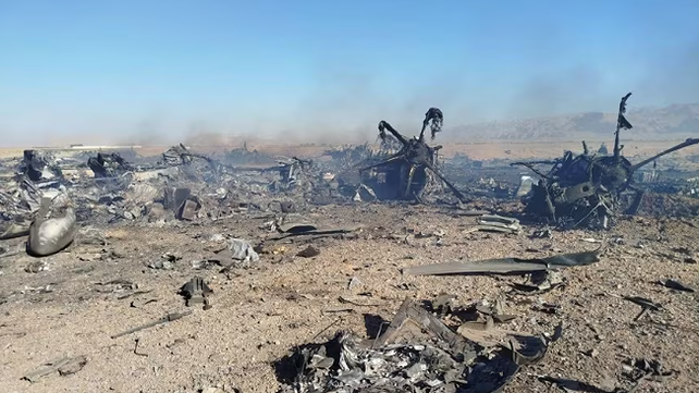 תמונה שפרסמו משמרות המהפכה שמראה לדברי איראן כלי טיס שהופלו בשטחה