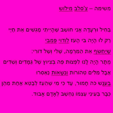רַק לוּ הָיָה בִּי הָעֹז לְוִדּוּי פֻּמְבִּי