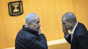 יו"ר הקואליציה אופיר כץ עם ראש הממשלה בנימין נתניהו