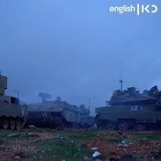 Israeli military vehicles in southern Lebanon
