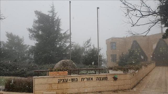 שלג קל יורד במועצה האזורית גוש עציון, 21.01.20