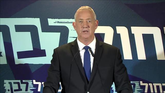 בני גנץ בישיבת סיעת כחול לבן - תל אביב- 19.9.2019