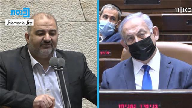 בנימין נתניהו ומנסור עבאס