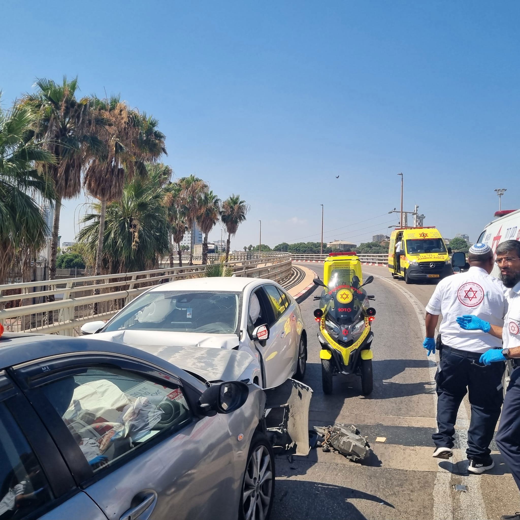זירת התאונה באשדוד, 15.7.2026