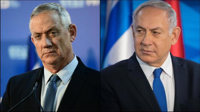 בנימין נתניהו ובני גנץ
