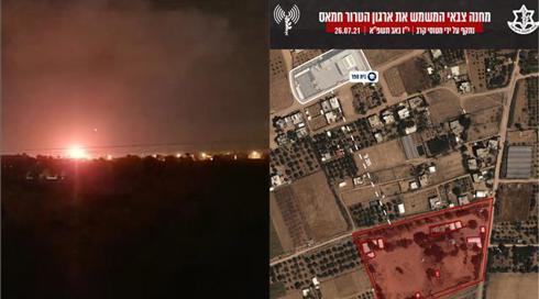 שריפות הוצתו מבלוני תבערה, צה"ל תקף בתגובה ברצועה