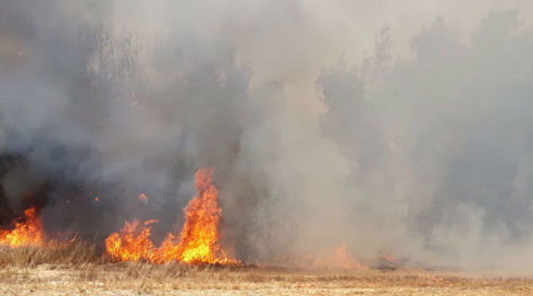 טרור העפיפונים: שריפות ליד מוצב צה"ל בכיסופים ובשדרות