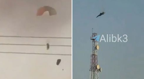תיעוד: מטוס קרב אמריקני התרסק בכווית, הטייסים נטשו