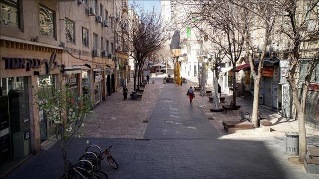מדרחוב בן יהודה בירושלים שומם בגלל הקורונה 25.04.20