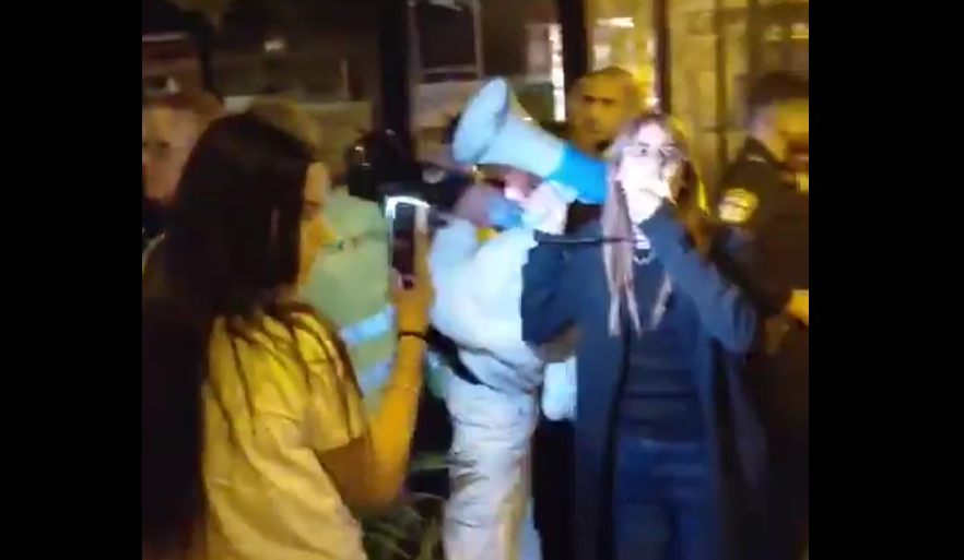 פעילי ימין שהתפרצו להקרנת טקס הזיכרון המשותף ליהודים ולפלסטינים בדרום ת"א