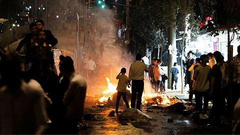 מחאת חרדים על מעצר עריקים, ברחוב בר אילן בירושלים, 08.10.26