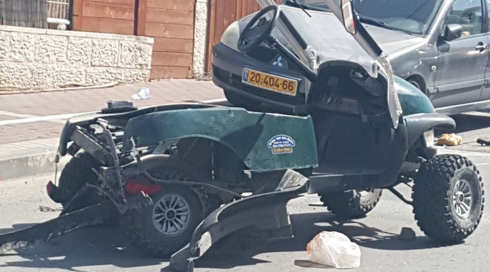 שני הרוגים בתאונת דרכים בבית שמש; אחד הנהגים נמלט והדרדר משלושה מטרים