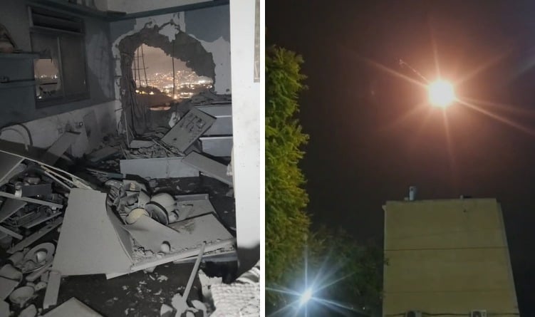 זירות נפילה של אמל"ח מטיל איראני בדימונה ובמעלות
