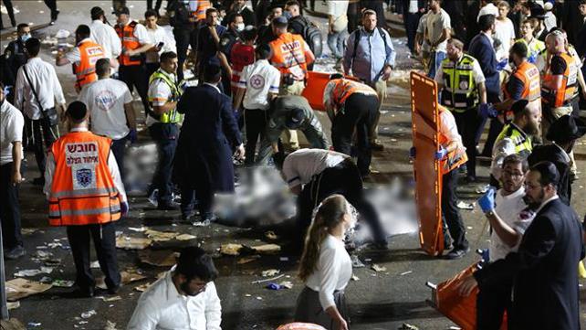 זירת פינוי הפצועים וההרוגים באסון בהר מירון, 30.4.21