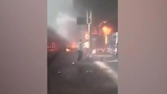 שריפה בתחנת רכבת במצרים