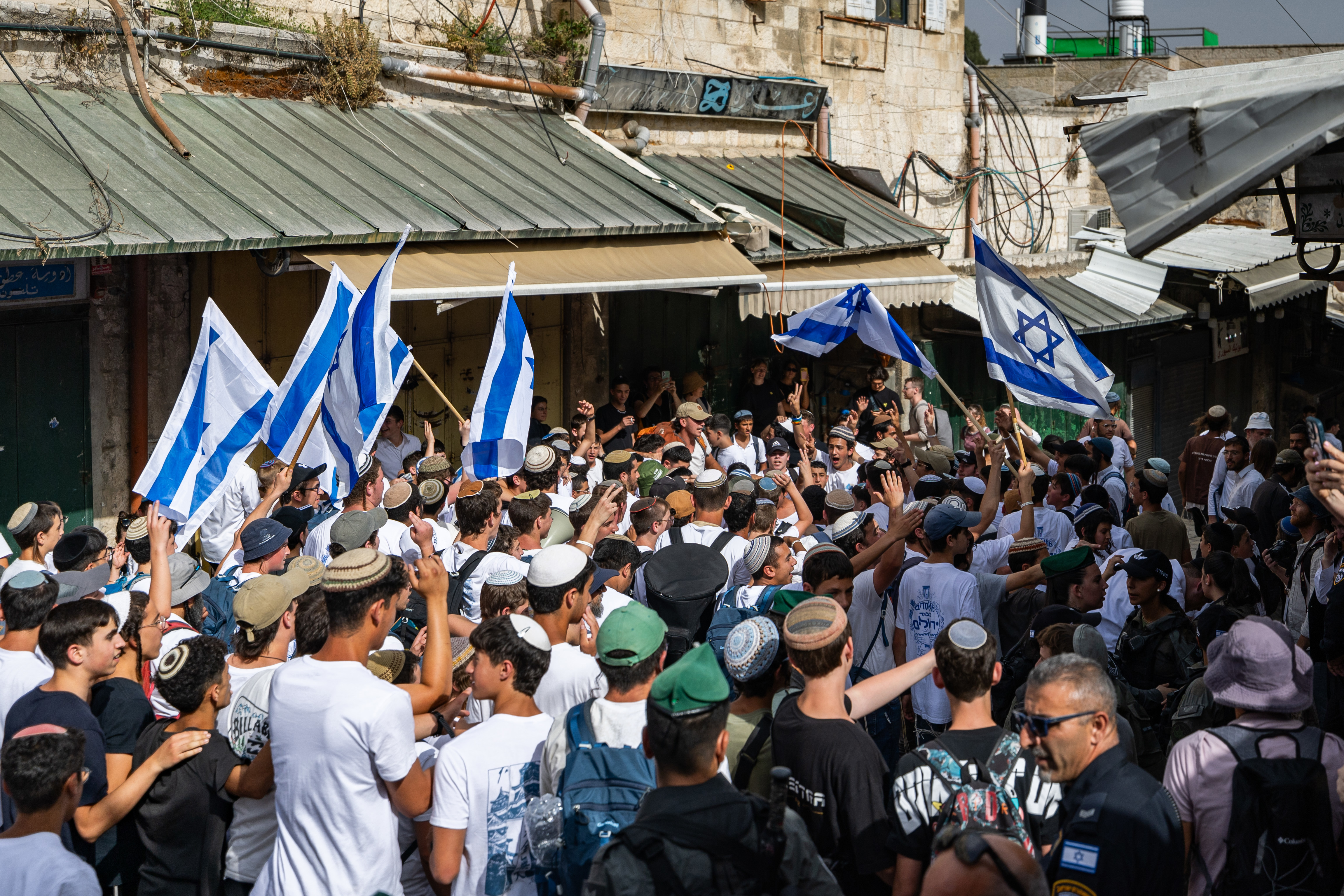 עימותים בין שוטרי מג"ב לנוכחים במצעד הדגלים בירושלים, סמוך לשער שכם