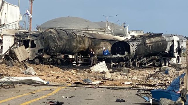 זירת פגיעת הטיל באזור חיפה שהו בבתי הזיקוק בעיר, היום