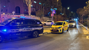 ניידת משטרה בזירת ניסיון רצח בירושלים