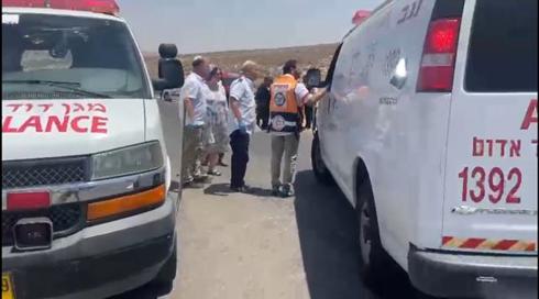 בן שנה וחצי במצב קשה בתאונת דרכים בדרום הר חברון