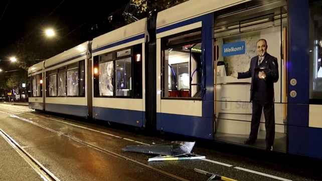 קרון הרכבת הקלה שהושחת