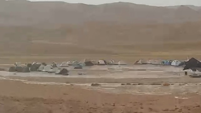 שיטפון סמוך לים המלח באזור בו התקיימה פעילות שטח של צה"ל