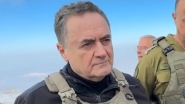 שר הביטחון ישראל כ"ץ בחרמון הסורי, מארס 2025
