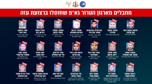לאחר פענוח מודיעיני: נחשפו שמות 21 מחבלי גא"פ שחוסלו