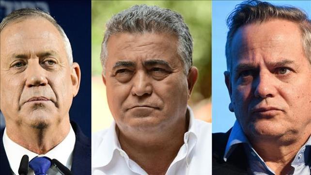 בני גנץ, עמיר פרץ וניצן הורוביץ