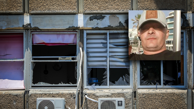 זירת נפילת הכטב"ם בתל אביב