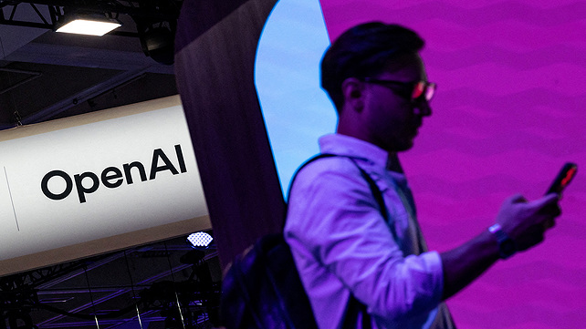 דוכן OpenAI בכנס טכנולוגיה בסן פרנסיסקו
