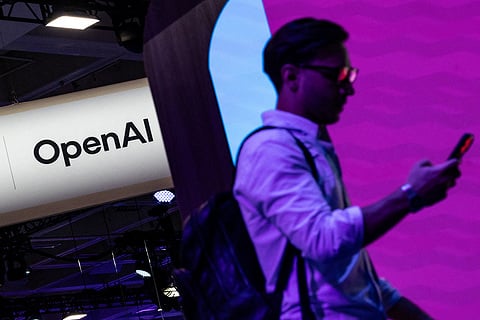 דוכן OpenAI בכנס טכנולוגיה בסן פרנסיסקו