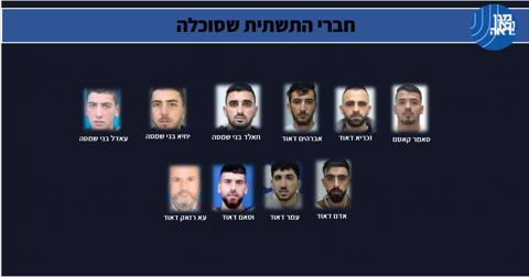 עשרת החשודים בחוליית הטרור
