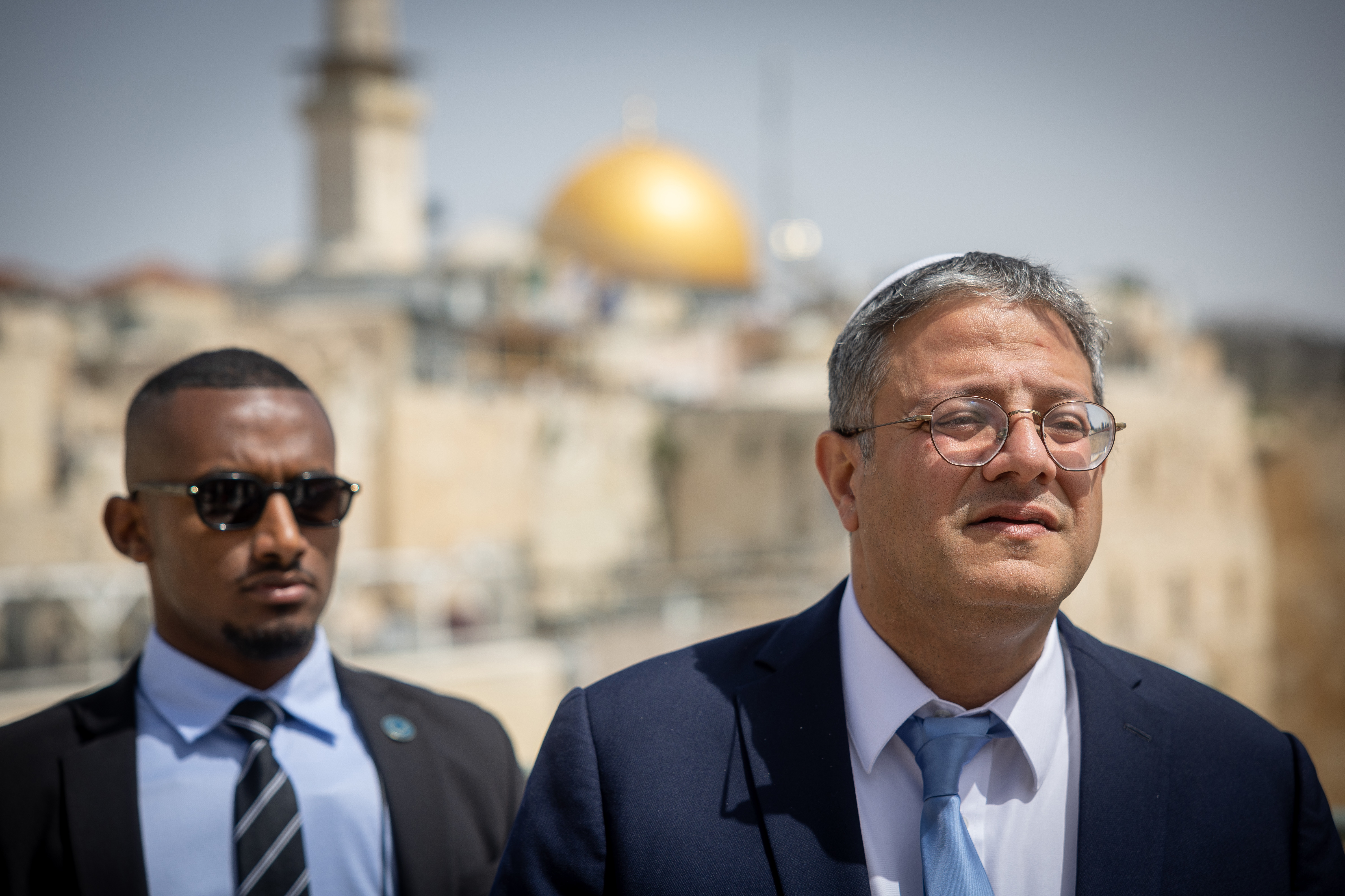 השר בן גביר בכותל המערבי