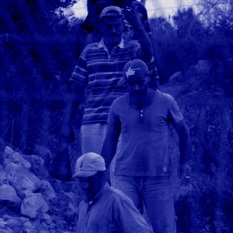 פועלים פלסטינים חוצים את הגדר