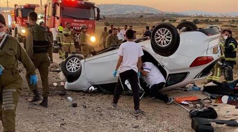 3 פלסטינים נהרגו בתאונת דרכים עם רכב ישראלי ליד שכם