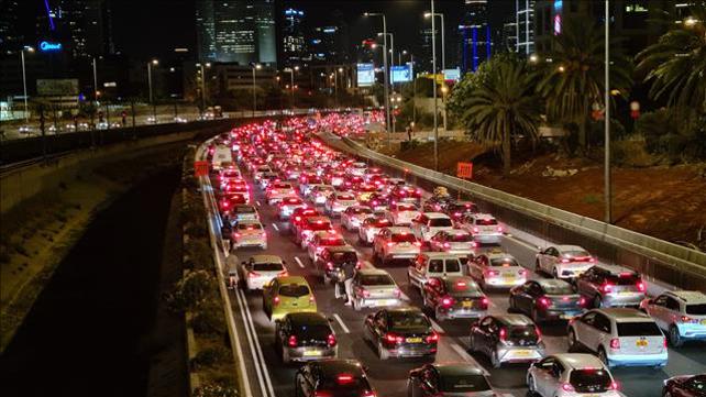 פקק באיילון צפון 07.10.21