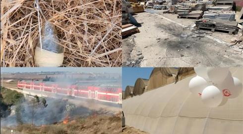 המתיחות בדרום: 33 שריפות פרצו היום בעוטף עזה מבלוני תבערה