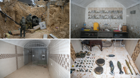 צה"ל חשף: המנהרה בה שהו חטופים לצד בכירי חמאס