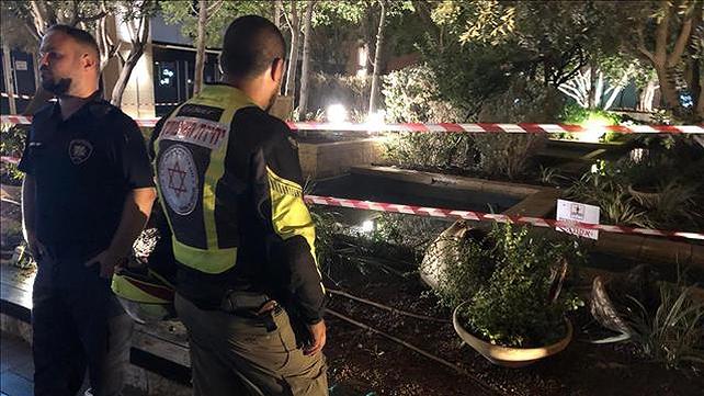 זירת ההתחשמלות ברחוב ראול ולנברג בתל אביב, ספטמבר 2019