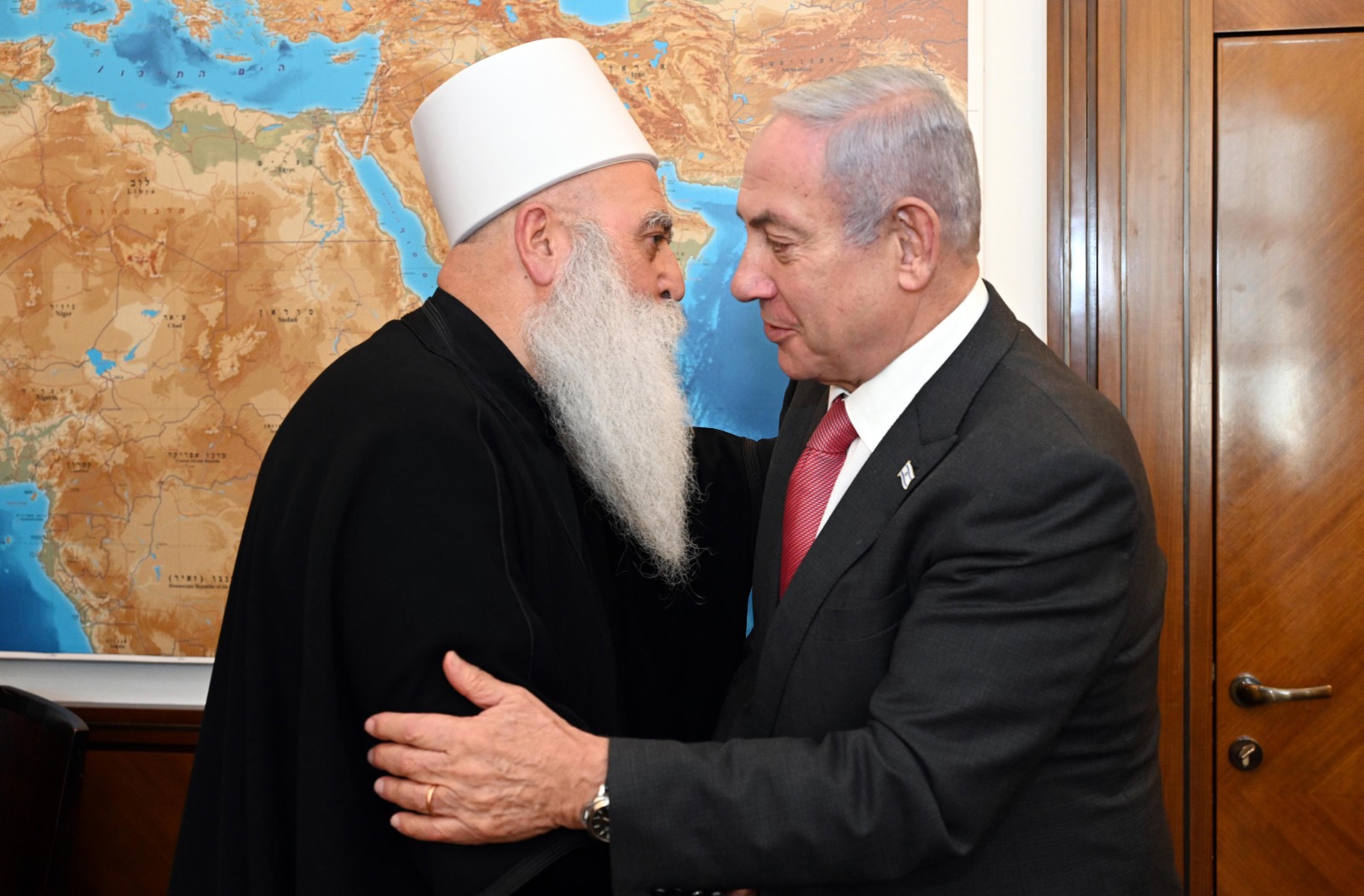 ראש הממשלה נתניהו ושייח' מוואפק טריף, השבוע